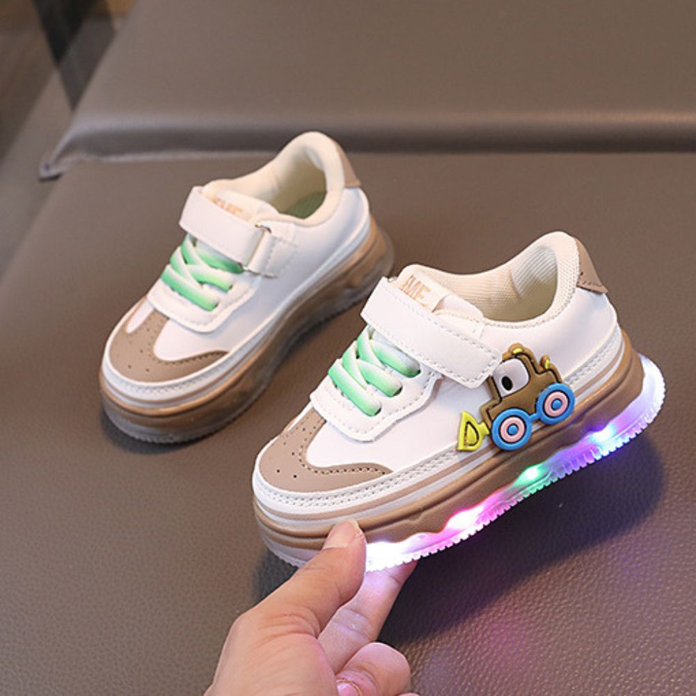 Flashy Car Logo Lighting Shoes for Boys