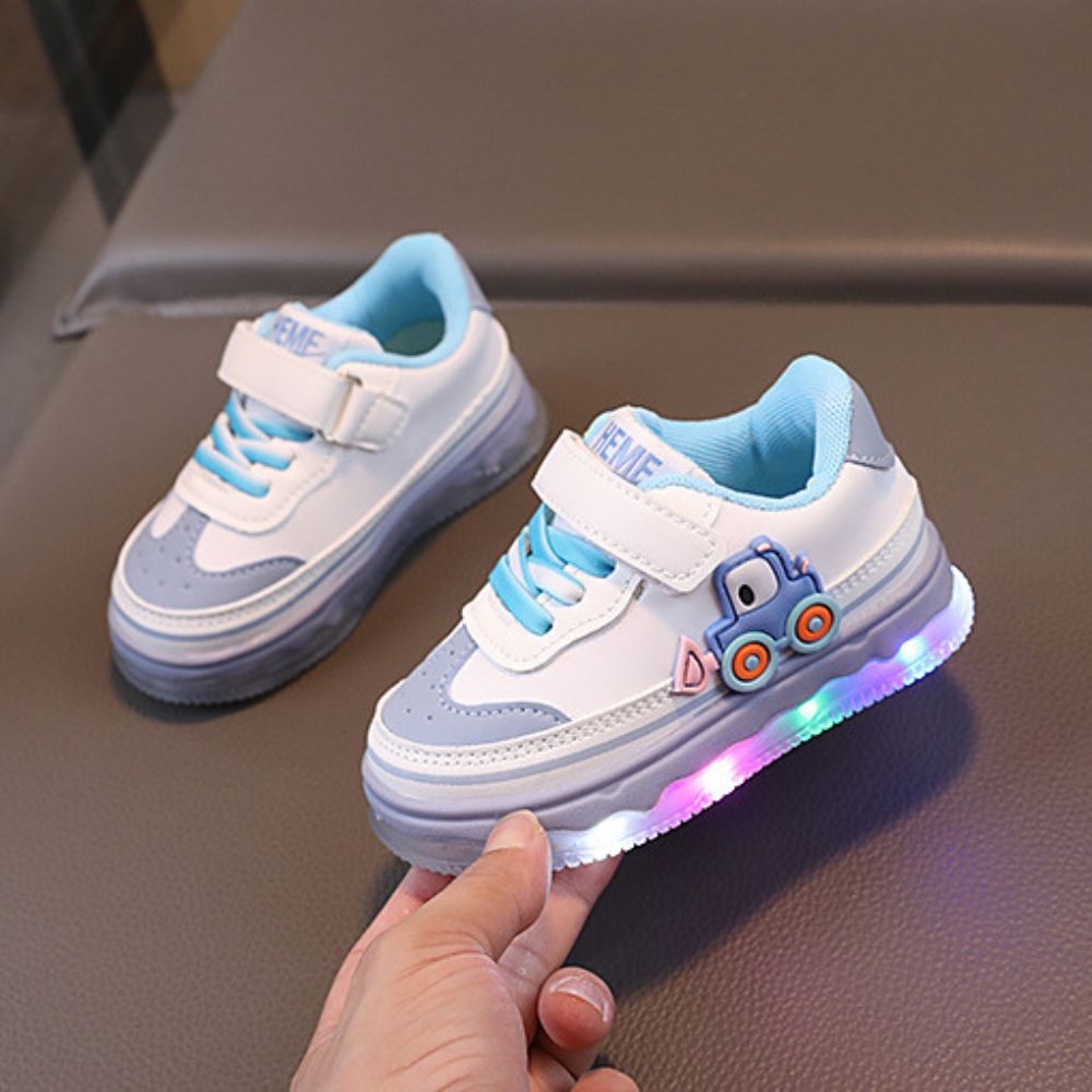 Flashy Car Logo Lighting Shoes for Boys