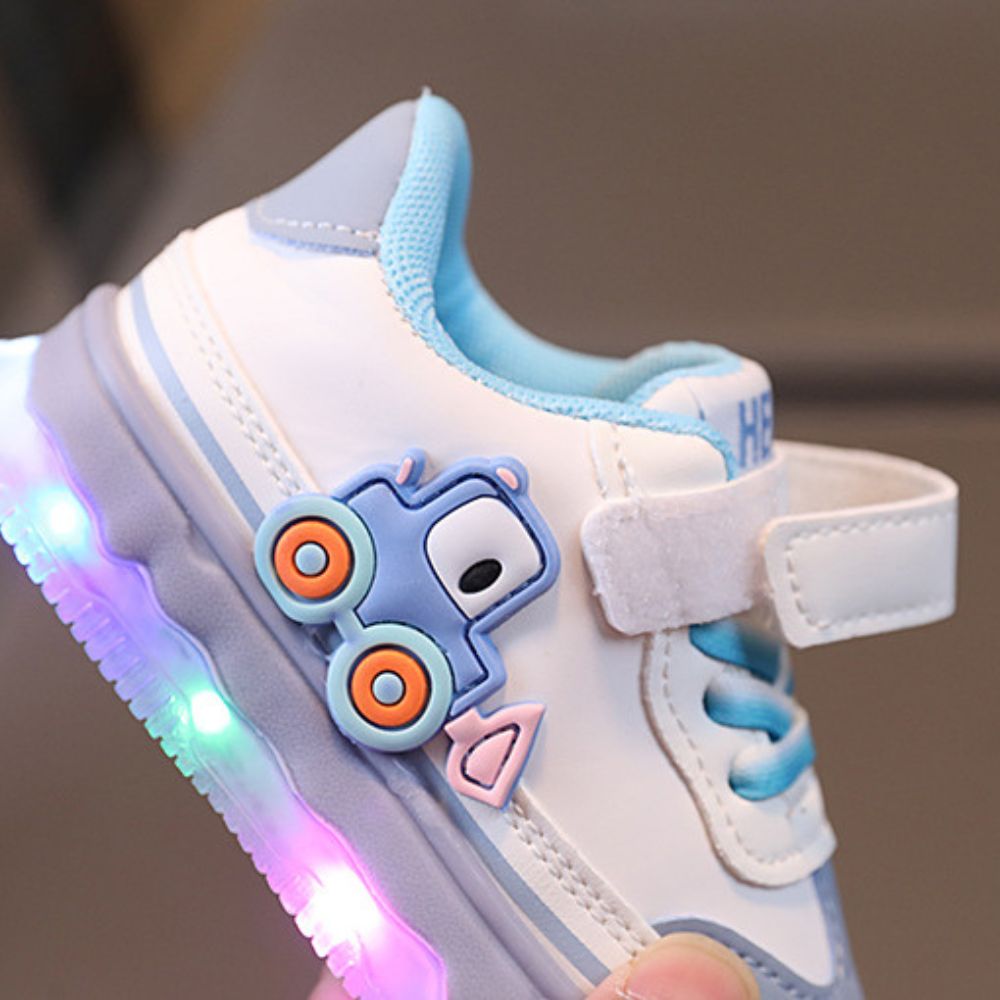 Flashy Car Logo Lighting Shoes for Boys